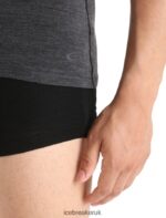 Icebreaker Men Merino Anatomica Short Sleeve Crewe T-Shirt Z04NXR128 Clothing Jet Heather - Image 5