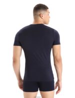 Icebreaker Men Merino Anatomica Short Sleeve Crewe T-Shirt Z04NXR129 Clothing Midnight Navy - Image 2