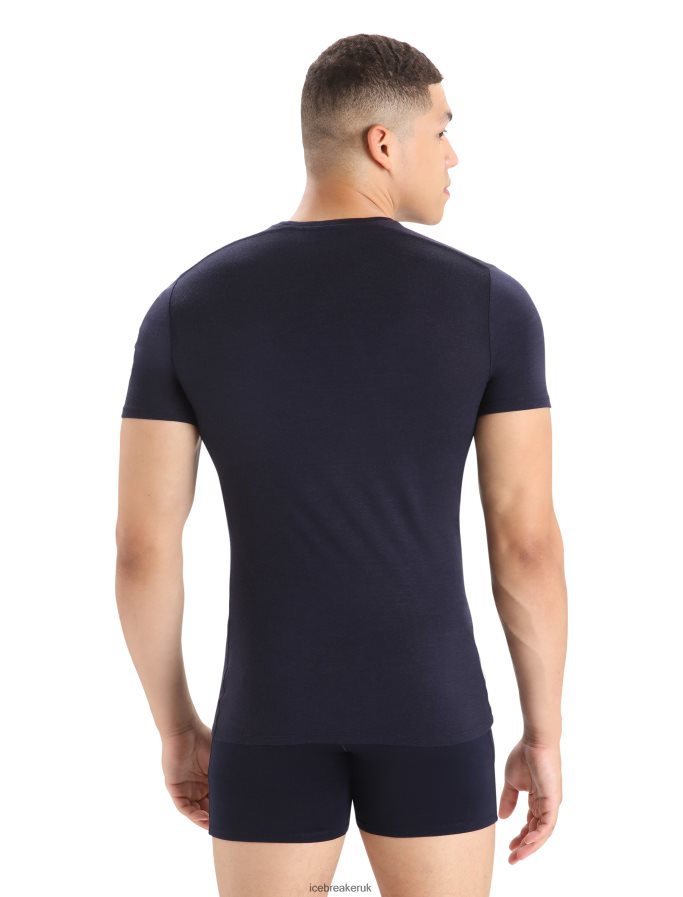 Icebreaker Men Merino Anatomica Short Sleeve Crewe T-Shirt Z04NXR129 Clothing Midnight Navy - Image 2