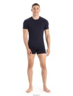 Icebreaker Men Merino Anatomica Short Sleeve Crewe T-Shirt Z04NXR129 Clothing Midnight Navy - Image 3