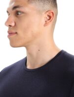 Icebreaker Men Merino Anatomica Short Sleeve Crewe T-Shirt Z04NXR129 Clothing Midnight Navy - Image 4