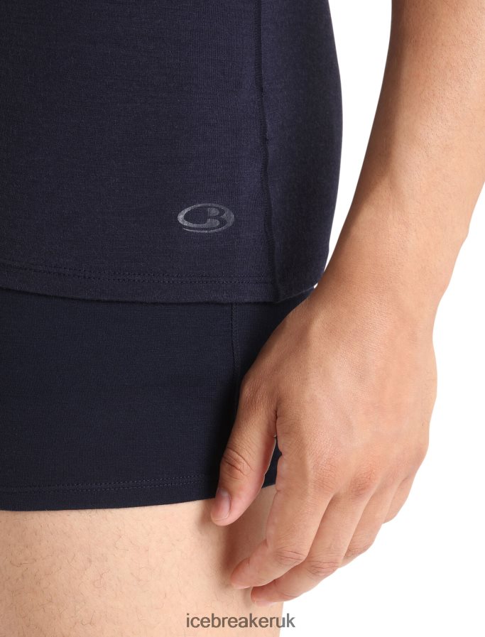 Icebreaker Men Merino Anatomica Short Sleeve Crewe T-Shirt Z04NXR129 Clothing Midnight Navy - Image 5