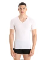Icebreaker Men Merino Anatomica Short Sleeve V Neck T-Shirt Z04NXR124 Clothing Snow