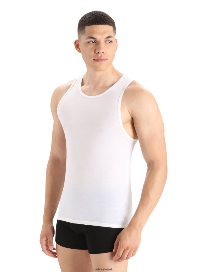 icebreaker_men_merino_anatomica_tank_top_z04nxr126_clothing_snow.jpg Icebreaker Men Merino Anatomica Tank Top Z04NXR126 Clothing Snow - Image 1