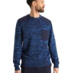 Icebreaker Men Merino Barein Crewe Sweater Z04NXR362 Clothing Midnight Navy/Lazurite