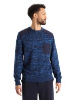 Icebreaker Men Merino Barein Crewe Sweater Z04NXR362 Clothing Midnight Navy/Lazurite