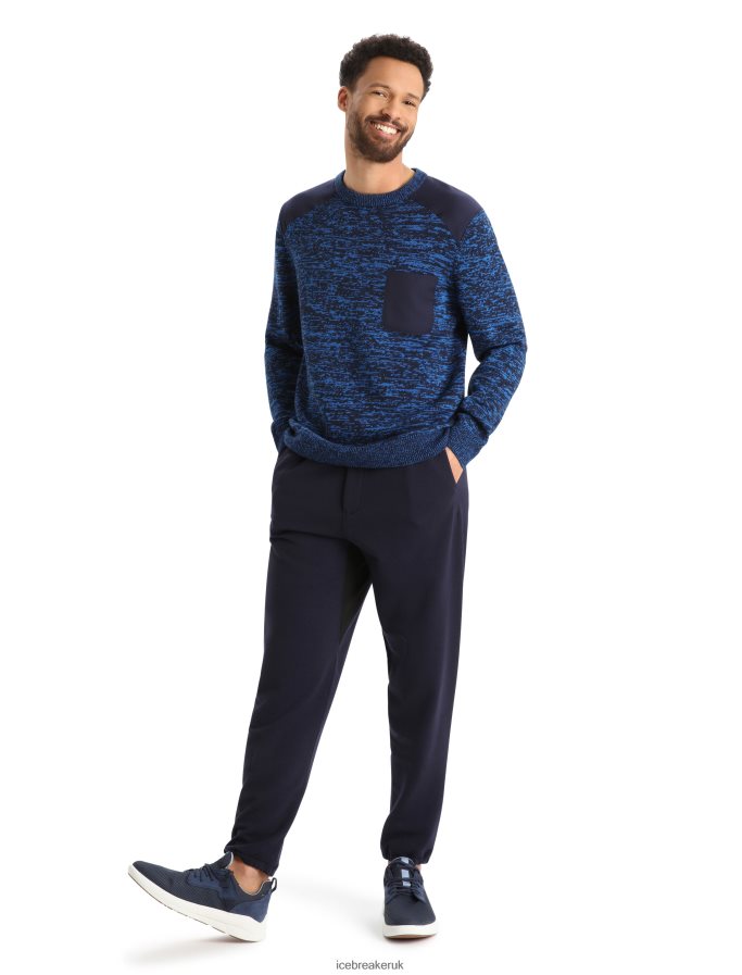 Icebreaker Men Merino Barein Crewe Sweater Z04NXR362 Clothing Midnight Navy/Lazurite - Image 3