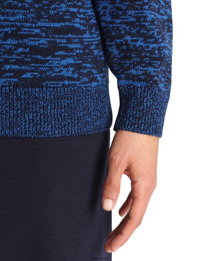 Icebreaker Men Merino Barein Crewe Sweater Z04NXR362 Clothing Midnight Navy/Lazurite - Image 4