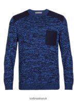 Icebreaker Men Merino Barein Crewe Sweater Z04NXR362 Clothing Midnight Navy/Lazurite - Image 5