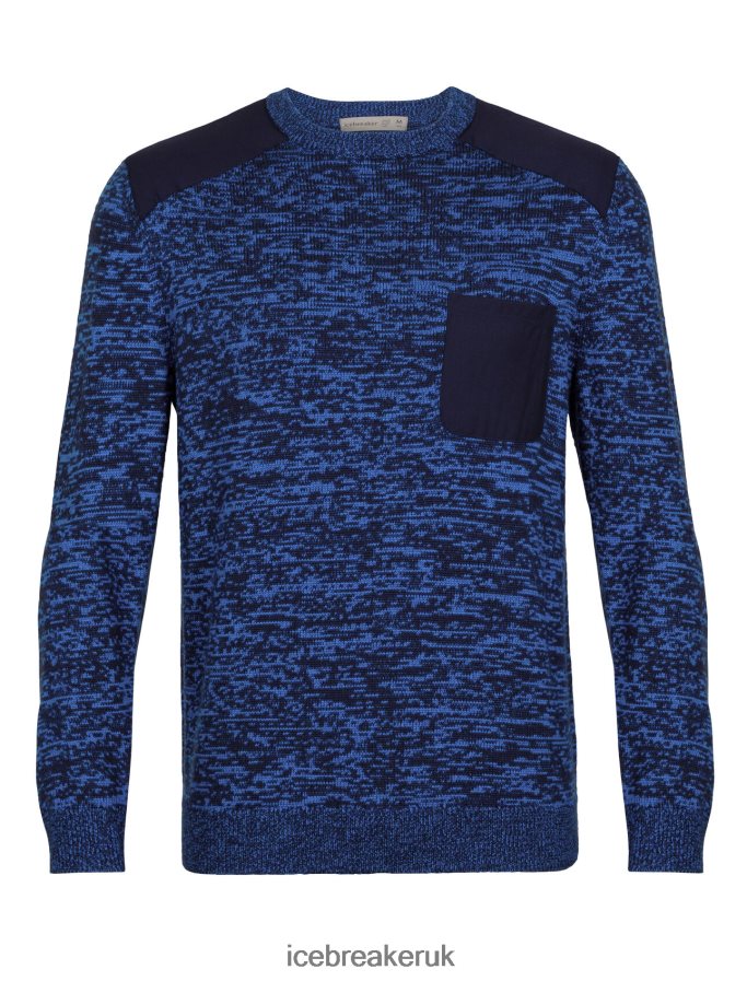 Icebreaker Men Merino Barein Crewe Sweater Z04NXR362 Clothing Midnight Navy/Lazurite - Image 5