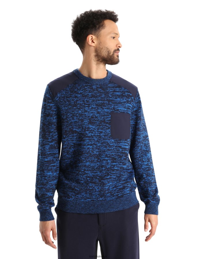 icebreaker_men_merino_barein_crewe_sweater_z04nxr362_clothing_midnight_navy_lazurite.jpg Icebreaker Men Merino Barein Crewe Sweater Z04NXR362 Clothing Midnight Navy/Lazurite - Image 1