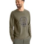 Icebreaker Men Merino Central Classic Long Sleeve T-Shirt Canopy Camper Z04NXR374 Clothing Loden