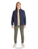 Icebreaker Men Merino Central Classic Long Sleeve Zip Hoodie Z04NXR209 Clothing Midnight Navy - Image 2
