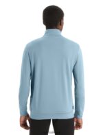 Icebreaker Men Merino Central Classic Long Sleeve Zip Z04NXR210 Clothing Astral Blue - Image 2