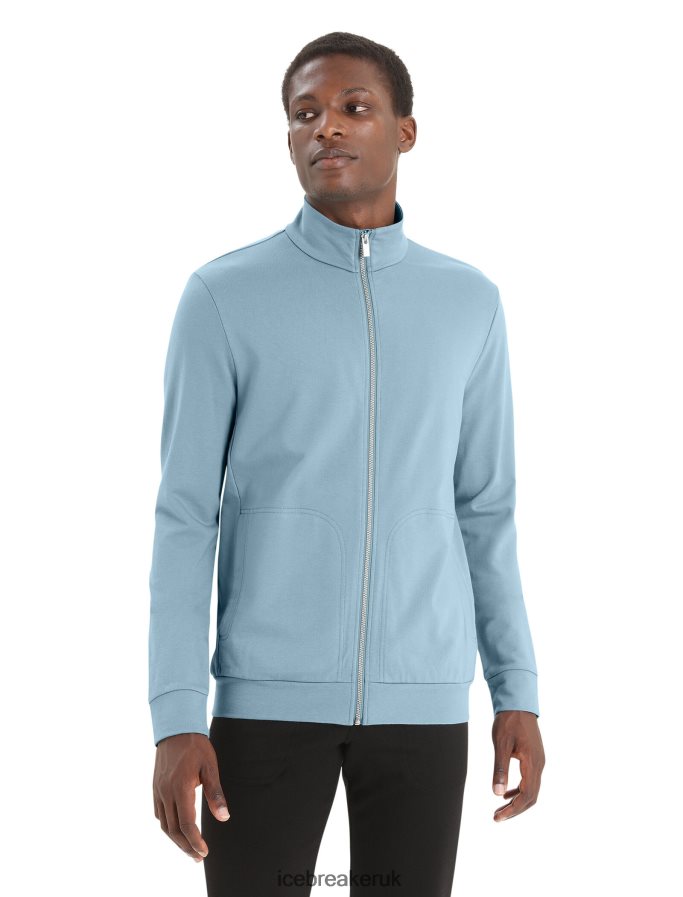 icebreaker_men_merino_central_classic_long_sleeve_zip_z04nxr210_clothing_astral_blue.jpg Icebreaker Men Merino Central Classic Long Sleeve Zip Z04NXR210 Clothing Astral Blue - Image 1