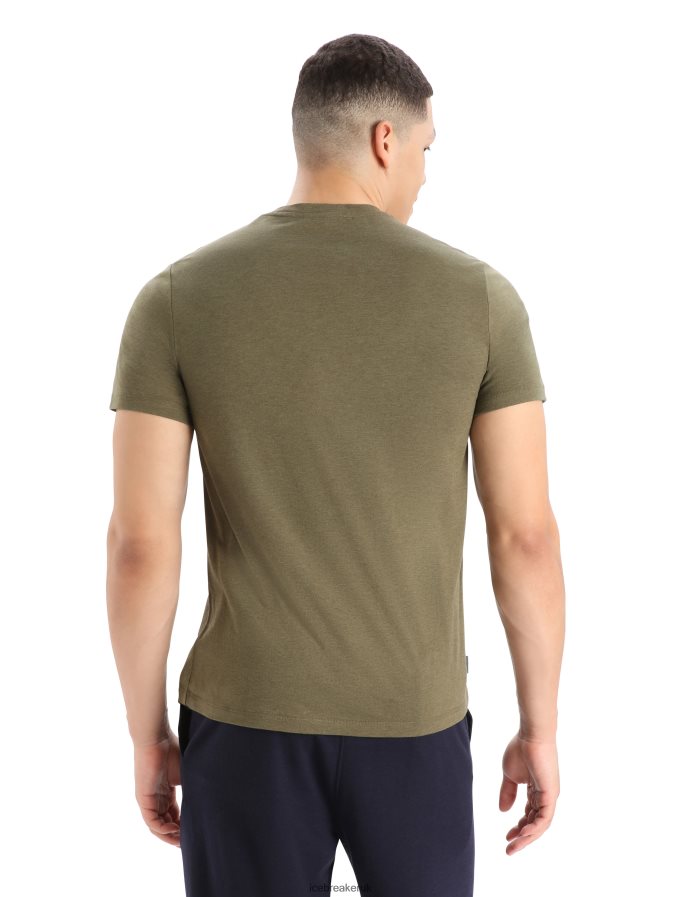 Icebreaker Men Merino Central Classic Short Sleeve T-Shirt Caravan Z04NXR355 Clothing Loden - Image 2