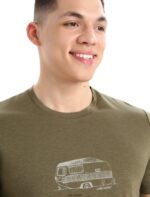 Icebreaker Men Merino Central Classic Short Sleeve T-Shirt Caravan Z04NXR355 Clothing Loden - Image 5