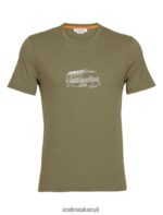 Icebreaker Men Merino Central Classic Short Sleeve T-Shirt Caravan Z04NXR355 Clothing Loden - Image 7