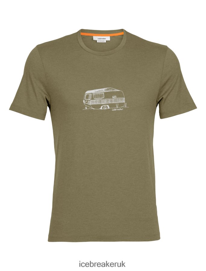 Icebreaker Men Merino Central Classic Short Sleeve T-Shirt Caravan Z04NXR355 Clothing Loden - Image 7