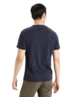 Icebreaker Men Merino Central Classic Short Sleeve T-Shirt Caravan Z04NXR356 Clothing Midnight Navy - Image 2