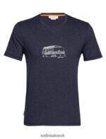 Icebreaker Men Merino Central Classic Short Sleeve T-Shirt Caravan Z04NXR356 Clothing Midnight Navy - Image 6