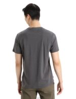 Icebreaker Men Merino Central Classic Short Sleeve T-Shirt Move to Natural Mountain Z04NXR340 Clothing Monsoon - Image 2