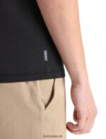 Icebreaker Men Merino Central Classic Short Sleeve T-Shirt Otter Paddle Z04NXR60 Clothing Black - Image 5