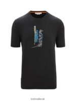 Icebreaker Men Merino Central Classic Short Sleeve T-Shirt Otter Paddle Z04NXR60 Clothing Black - Image 6