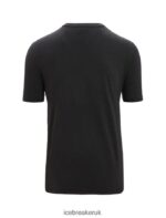 Icebreaker Men Merino Central Classic Short Sleeve T-Shirt Otter Paddle Z04NXR60 Clothing Black - Image 7