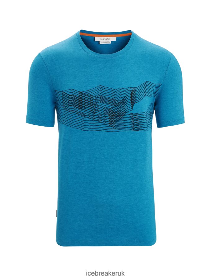 Icebreaker Men Merino Central Classic Short Sleeve T-Shirt St Anton Z04NXR34 Clothing Geo Blue - Image 6