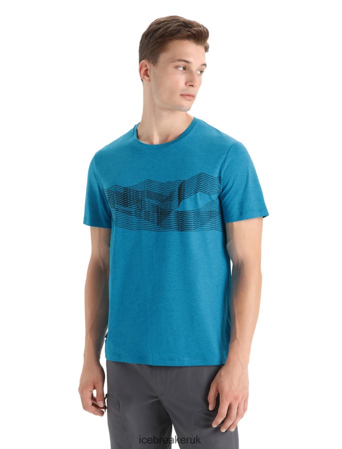 icebreaker_men_merino_central_classic_short_sleeve_t_shirt_st_anton_z04nxr34_clothing_geo_blue.jpg Icebreaker Men Merino Central Classic Short Sleeve T-Shirt St Anton Z04NXR34 Clothing Geo Blue - Image 1