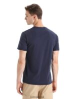 Icebreaker Men Merino Central Classic Short Sleeve T-Shirt Story Z04NXR52 Clothing Midnight Navy - Image 2
