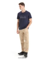 Icebreaker Men Merino Central Classic Short Sleeve T-Shirt Story Z04NXR52 Clothing Midnight Navy - Image 3