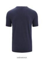 Icebreaker Men Merino Central Classic Short Sleeve T-Shirt Story Z04NXR52 Clothing Midnight Navy - Image 7