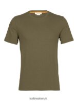 Icebreaker Men Merino Central Classic Short Sleeve T-Shirt Z04NXR48 Clothing Loden - Image 6