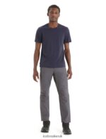 Icebreaker Men Merino Central Classic Short Sleeve T-Shirt Z04NXR51 Clothing Midnight Navy - Image 3