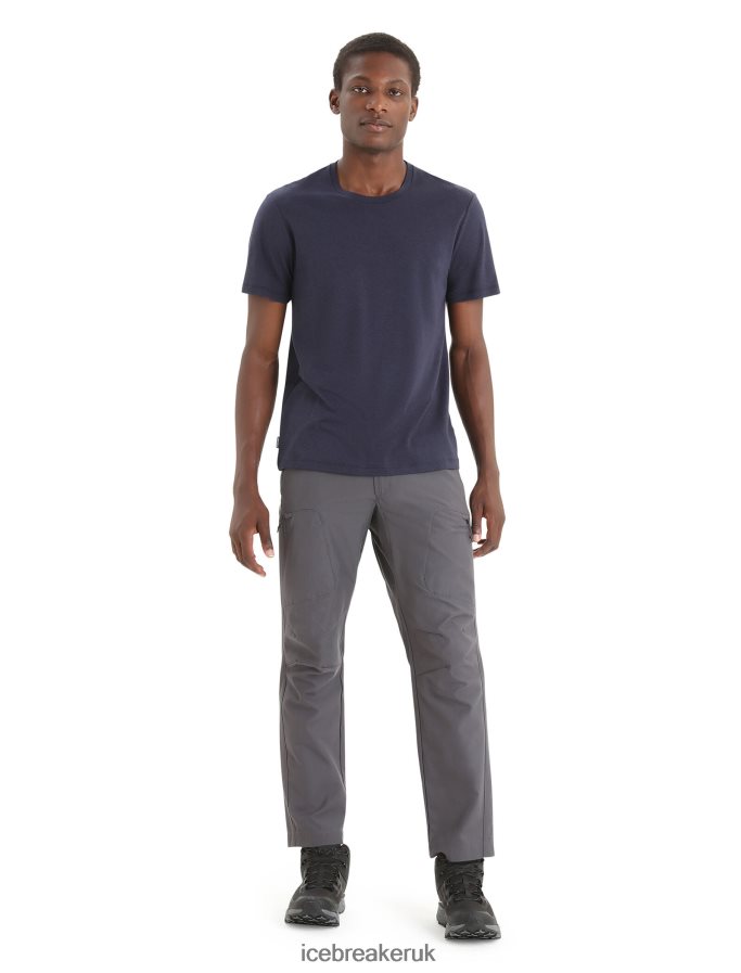 Icebreaker Men Merino Central Classic Short Sleeve T-Shirt Z04NXR51 Clothing Midnight Navy - Image 3