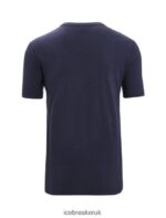 Icebreaker Men Merino Central Classic Short Sleeve T-Shirt Z04NXR51 Clothing Midnight Navy - Image 6