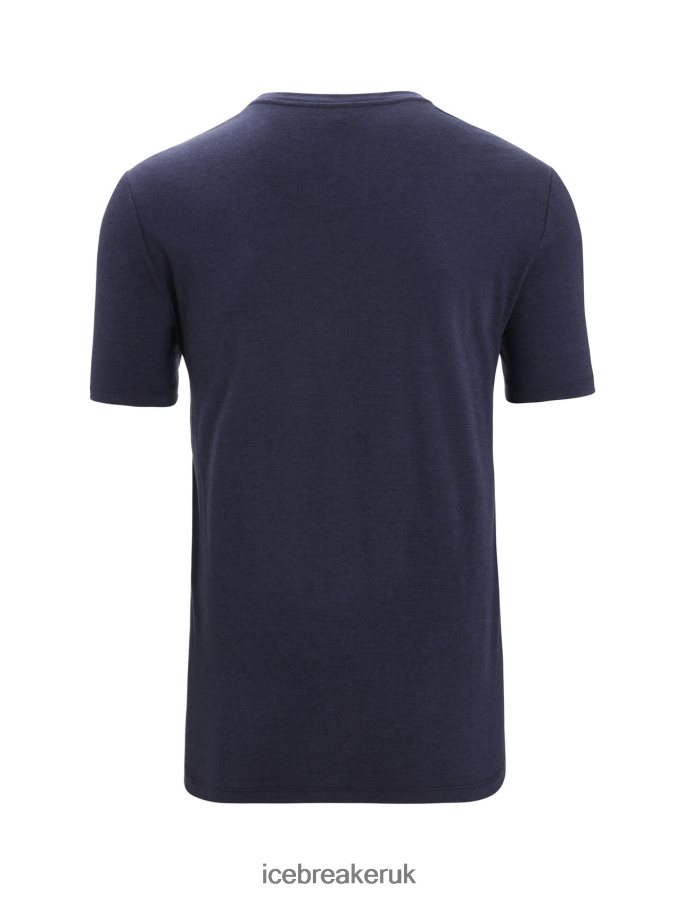 Icebreaker Men Merino Central Classic Short Sleeve T-Shirt Z04NXR51 Clothing Midnight Navy - Image 6