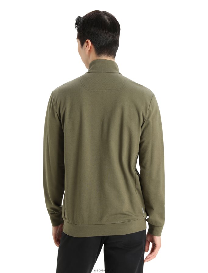 Icebreaker Men Merino Central II Long Sleeve Zip Z04NXR359 Clothing Loden - Image 2