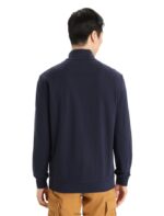 Icebreaker Men Merino Central II Long Sleeve Zip Z04NXR360 Clothing Midnight Navy - Image 2