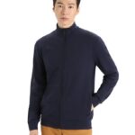Icebreaker Men Merino Central II Long Sleeve Zip Z04NXR360 Clothing Midnight Navy