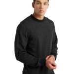 Icebreaker Men Merino Central Long Sleeve Sweatshirt Z04NXR495 Clothing Black