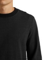 Icebreaker Men Merino Central Long Sleeve Sweatshirt Z04NXR495 Clothing Black - Image 5