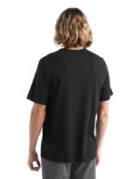 Icebreaker Men Merino Central Short Sleeve T-Shirt Stack Z04NXR485 Clothing Black - Image 2