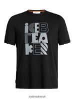 Icebreaker Men Merino Central Short Sleeve T-Shirt Stack Z04NXR485 Clothing Black - Image 5