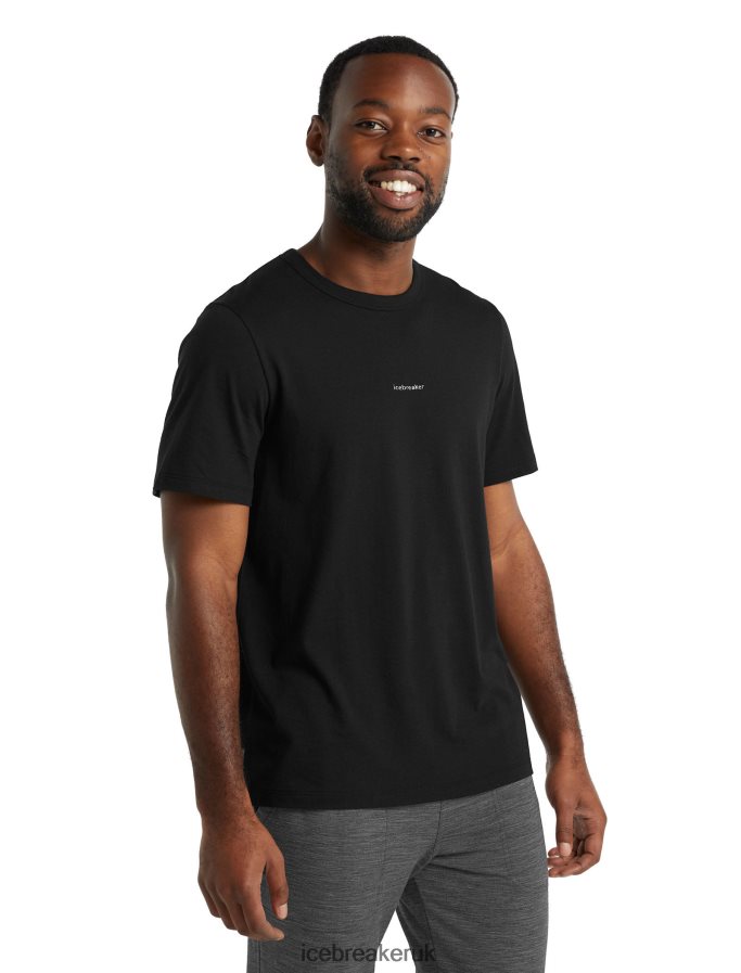 icebreaker_men_merino_central_short_sleeve_t_shirt_z04nxr492_clothing_black.jpg Icebreaker Men Merino Central Short Sleeve T-Shirt Z04NXR492 Clothing Black - Image 1