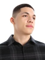 Icebreaker Men Merino Dawnder Long Sleeve Flannel Shirt Plaid Z04NXR357 Clothing Jet Heather - Image 4