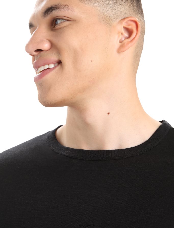 Icebreaker Men Merino Granary Long Sleeve Pocket T-Shirt Z04NXR198 Clothing Black - Image 4