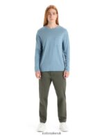Icebreaker Men Merino Granary Long Sleeve Pocket T-Shirt Z04NXR199 Clothing Astral Blue - Image 3
